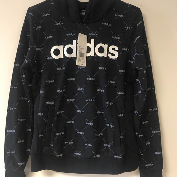 Adidas Women's XS Pullover Hoodie Sweatshirts W Core Fav Hdy, Black - Picture 2 of 4